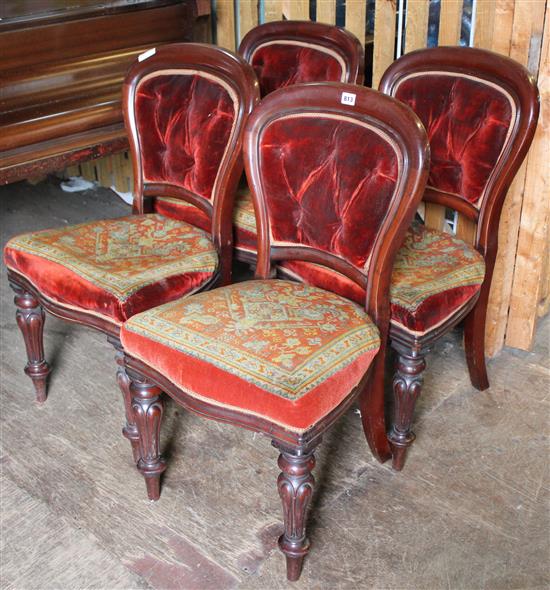 4 spoon back dining chairs